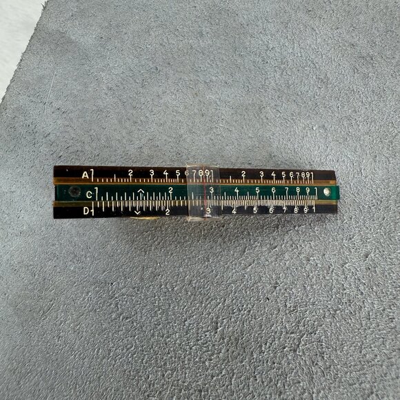 Vintage Plastic Slide Ruler Men's Tie Clip Gift MCM Nerd Groomsmen Teacher - Picture 1 of 7